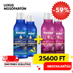 Fresini 4x Mosóparfüm Szett – Purple Rain + Fresh Breeze (4.400Ft/üveg)