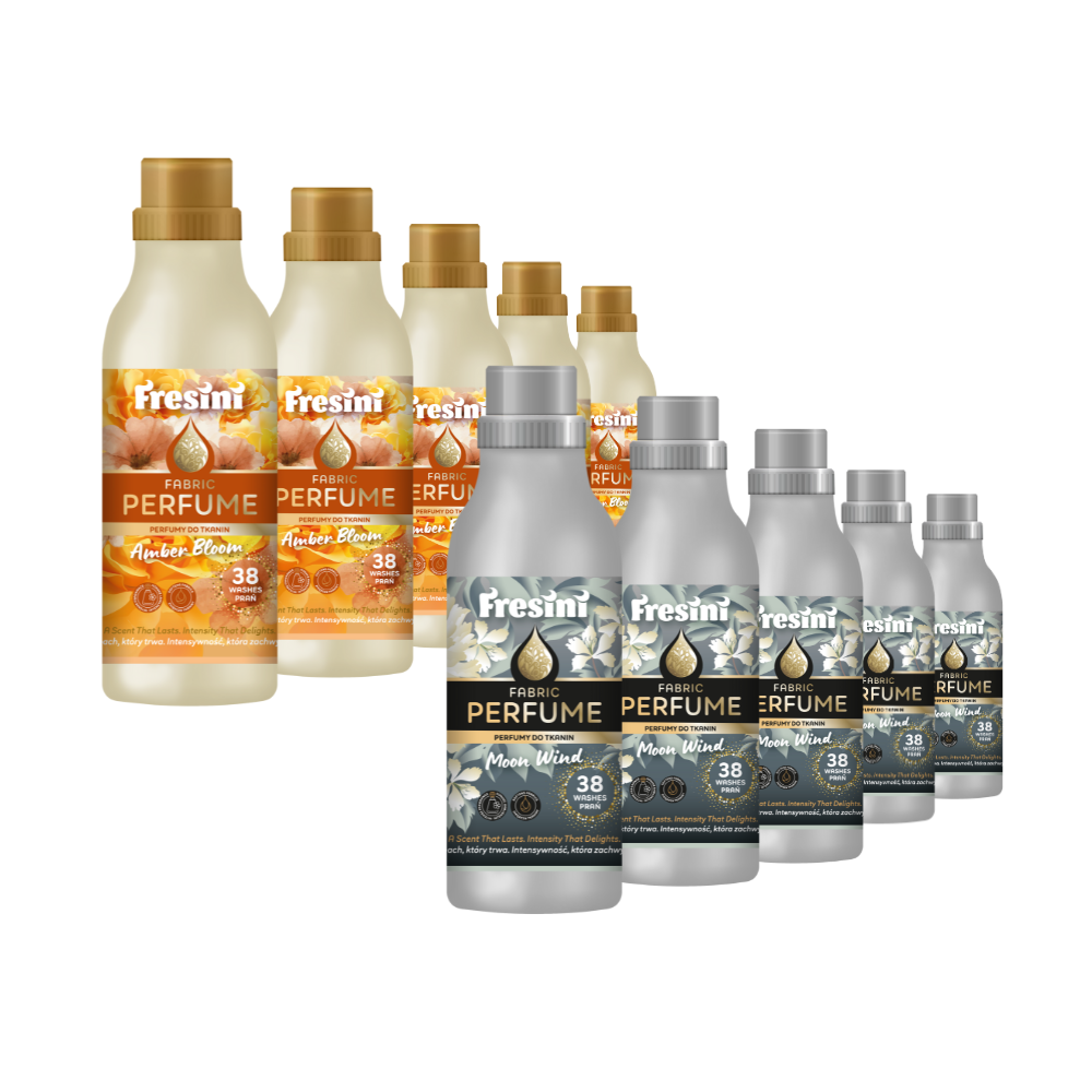Fresini 10x Mosóparfüm Szett – Amber Bloom + Moon Wind (2.960Ft/üveg)